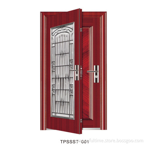 Steel Security Door with Wire Mesh